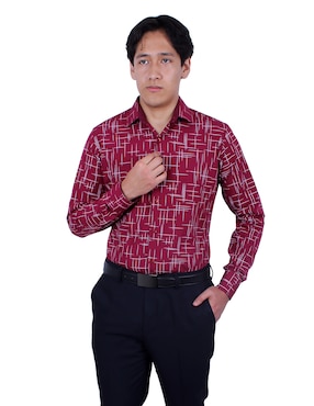 Camisa de vestir Parllieni manga larga para hombre