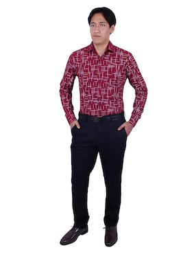 Camisa de vestir Parllieni manga larga para hombre