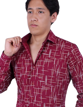 Camisa de vestir Parllieni manga larga para hombre