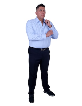 Camisa de vestir de Mezcla de materiales manga larga para hombre