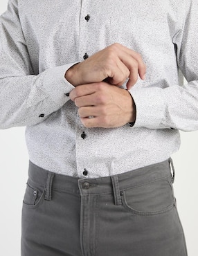 Camisa de vestir Parllieni manga larga para hombre