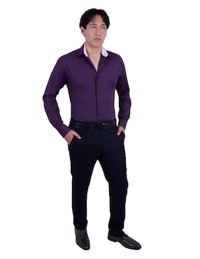 Camisa de vestir Parllieni manga larga para hombre