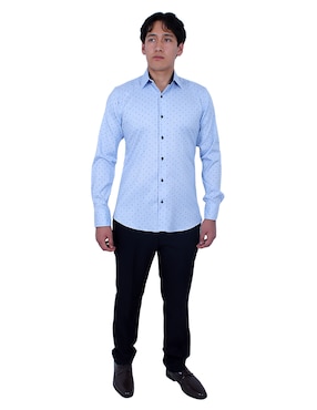 Camisa de vestir Parllieni manga larga para hombre