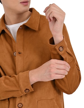 Sobrecamisa casual Contempo manga larga para hombre