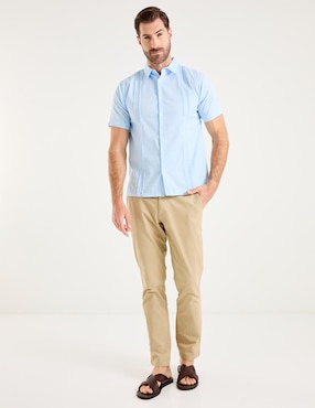 Camisa casual Gianfranco Dunna de algodón manga corta para hombre