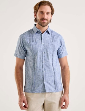 Camisa casual Gianfranco Dunna de algodón manga corta para hombre