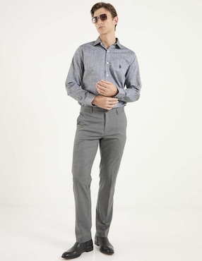 Pantalón recto Contempo de algodón para hombre