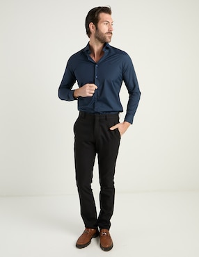 Camisa de vestir Pierre Cardin manga larga para hombre