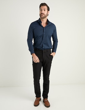 Camisa de vestir Pierre Cardin manga larga para hombre