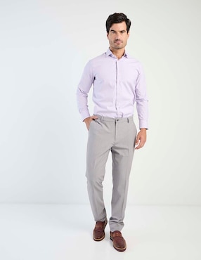 Camisa de vestir Pierre Cardin manga larga para hombre