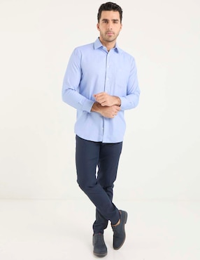 Camisa de vestir Pierre Cardin manga larga para hombre