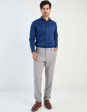 Camisa de vestir Pierre Cardin manga larga para hombre