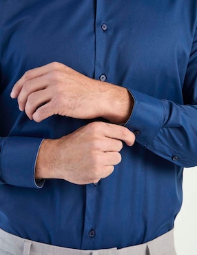 Camisa de vestir Pierre Cardin manga larga para hombre