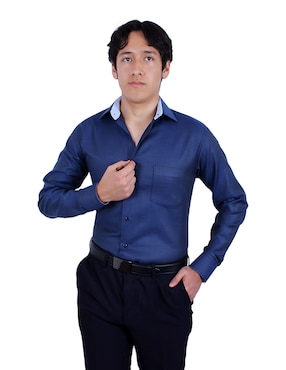 Camisa de vestir Parllieni manga larga para hombre