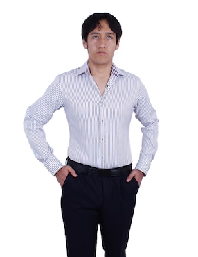 Camisa de vestir Parllieni manga larga para hombre