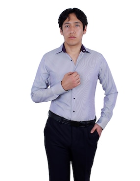 Camisa de vestir Parllieni manga larga para hombre