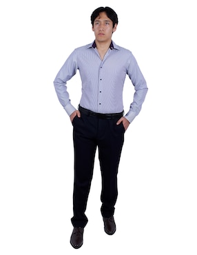 Camisa de vestir Parllieni manga larga para hombre
