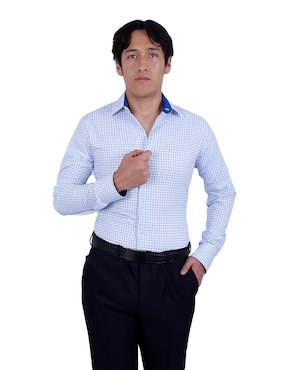 Camisa de vestir Parllieni manga larga para hombre