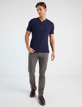 Pantalón casual regular Contempo de algodón para hombre