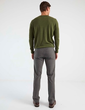 Pantalón de vestir slim Contempo de algodón para hombre