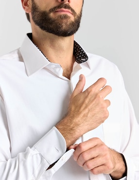 Camisa de vestir Parllieni manga larga para hombre