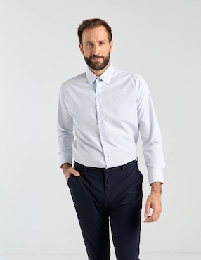 Camisa de vestir Parllieni manga larga para hombre