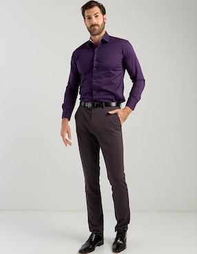 Camisa de vestir Parllieni manga larga para hombre