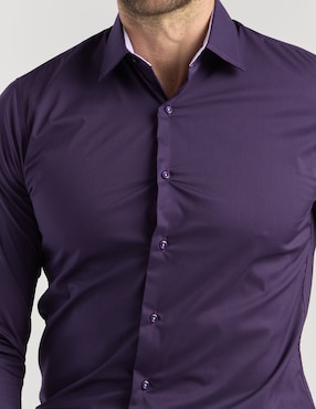Camisa de vestir Parllieni manga larga para hombre