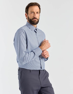 Camisa formal Parllieni manga larga para hombre