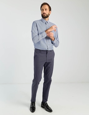 Camisa formal Parllieni manga larga para hombre