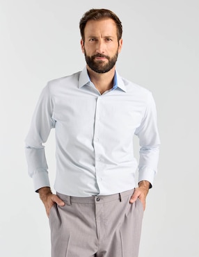 Camisa de vestir Parllieni manga larga para hombre