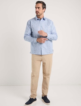 Guayabera manga larga Gianfranco Dunna para hombre