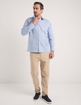 Guayabera manga larga Gianfranco Dunna para hombre