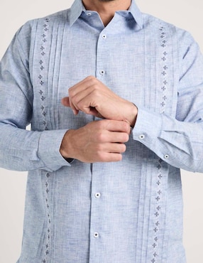 Guayabera manga larga Gianfranco Dunna para hombre