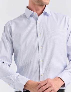 Camisa de vestir Pierre Cardin manga larga para hombre