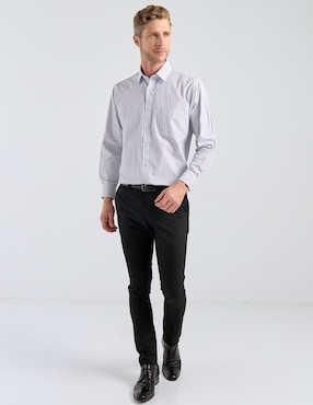 Camisa de vestir Pierre Cardin manga larga para hombre