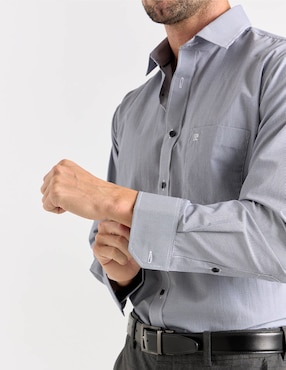 Camisa casual Pierre Cardin manga larga para hombre