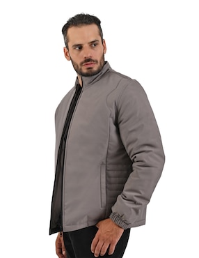 Chamarra acolchada con bolsillos para hombre
