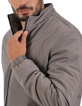 Chamarra acolchada con bolsillos para hombre