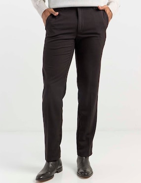 Pantalón de vestir straight Contempo de algodón para hombre