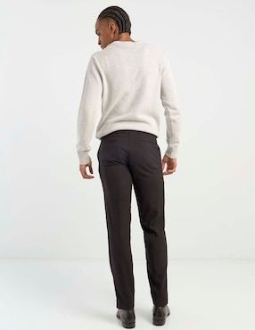 Pantalón de vestir straight Contempo de algodón para hombre