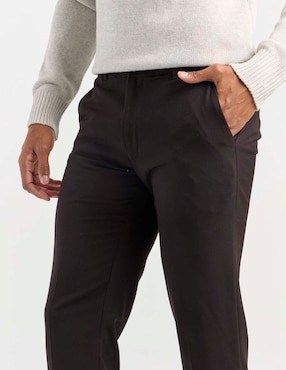 Pantalón de vestir straight Contempo de algodón para hombre