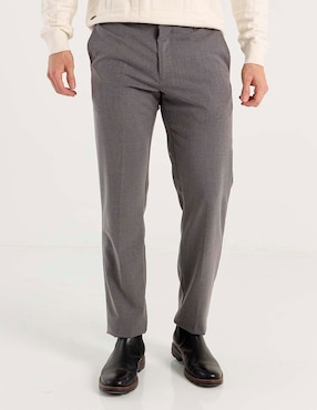Pantalón de vestir slim Contempo de algodón para hombre