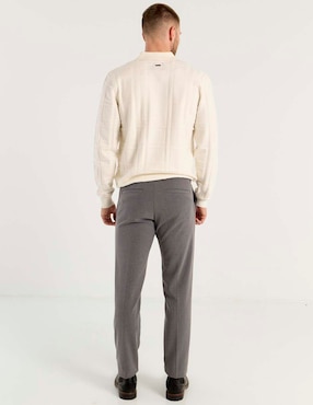 Pantalón de vestir slim Contempo de algodón para hombre