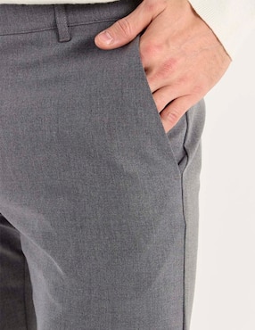 Pantalón de vestir slim Contempo de algodón para hombre