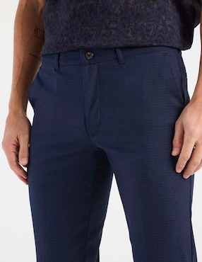 Pantalón casual slim Contempo de algodón para hombre