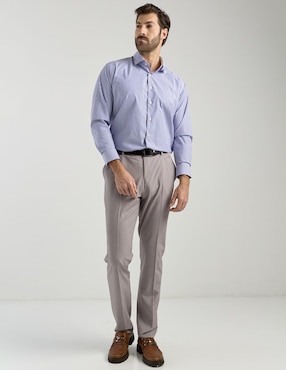 Camisa de vestir Pierre Cardin de algodón manga larga para hombre