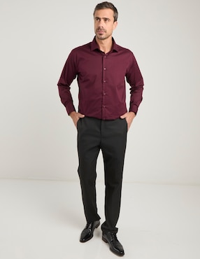 Camisa de vestir Pierre Cardin manga larga para hombre