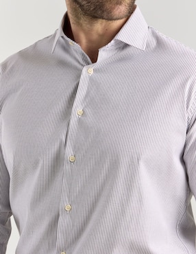 Camisa de vestir Pierre Cardin de algodón manga larga para hombre