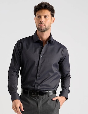 Camisa formal Pierre Cardin manga larga para hombre